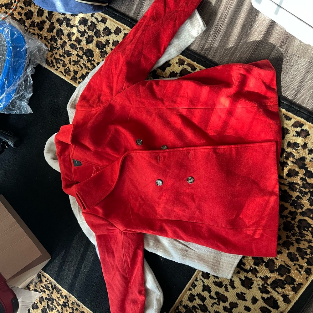 Avenue Red Pea Coat